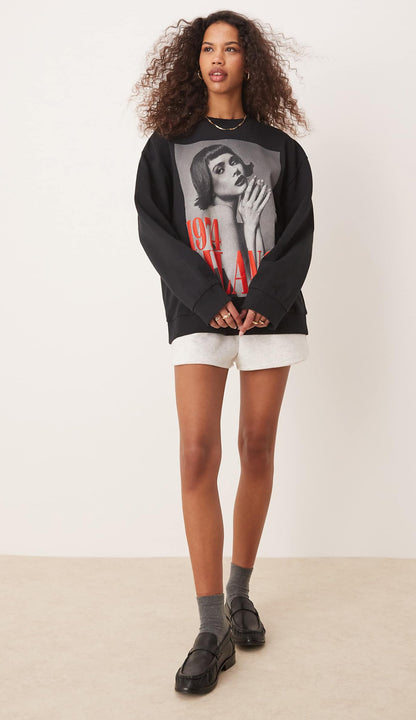 Sweatshirt Oversize “Milano 1974” - Noir